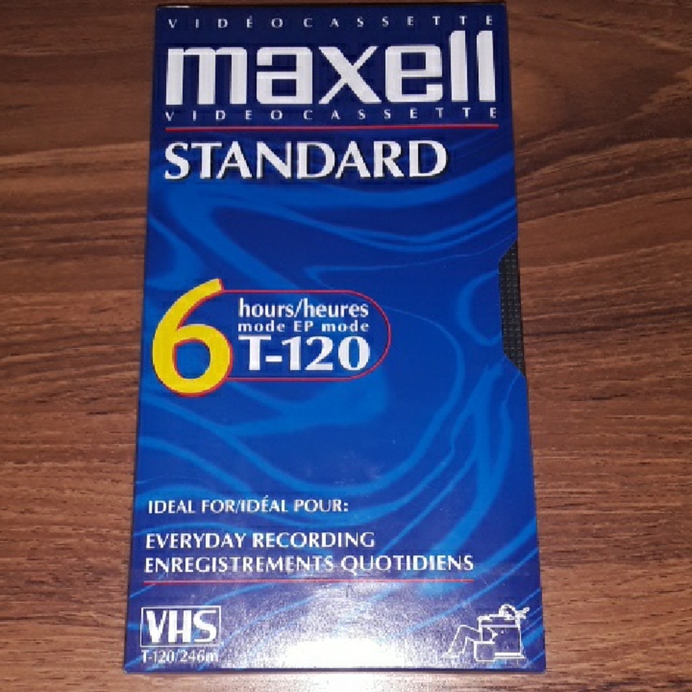NIB Maxell Standard 6-hour Recordable VHS Videocassette